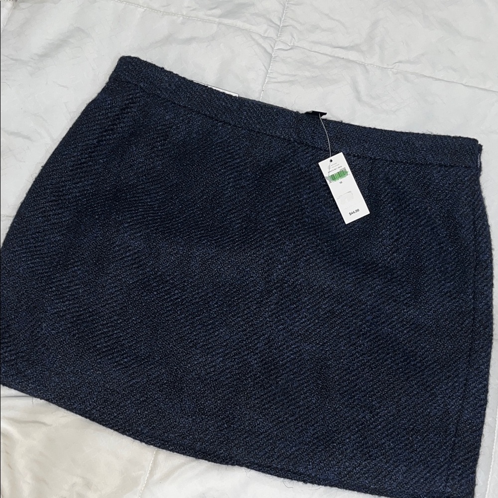 NWT GAP Tweed Navy Mini Skirt